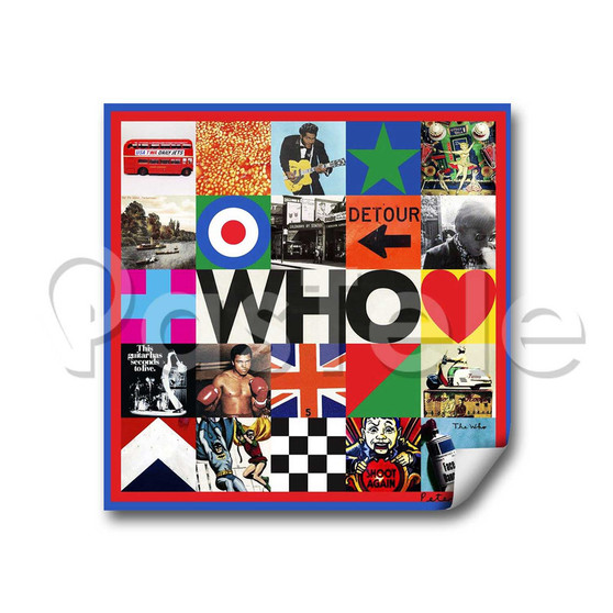 The Who WHO Custom Personalized Stickers White Transparent Vinyl Decals