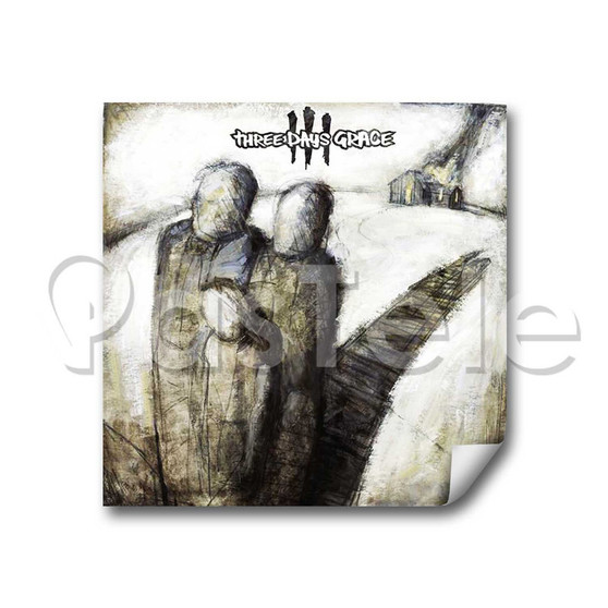 Three Days Grace Custom Personalized Stickers White Transparent Vinyl Decals