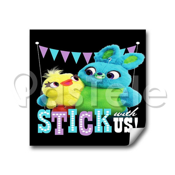 Toy Story 4 Stick With Us Custom Personalized Stickers White Transparent Vinyl Decals