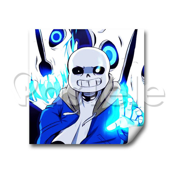 Undertale Sans Custom Personalized Stickers White Transparent Vinyl Decals