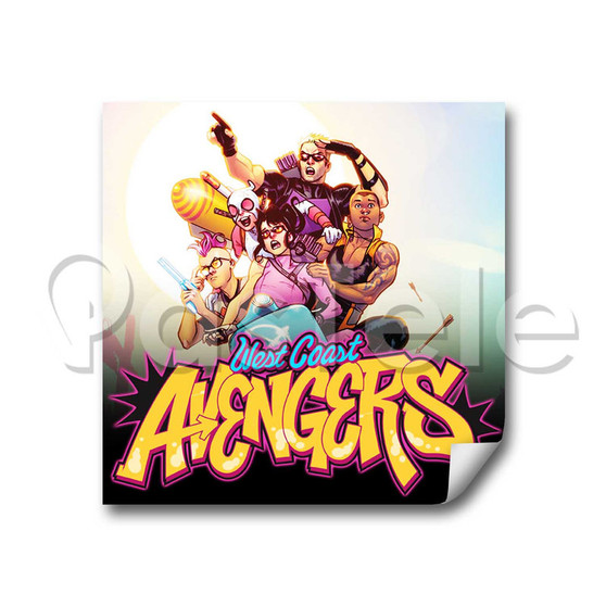 West Coast Avengers Custom Personalized Stickers White Transparent Vinyl Decals