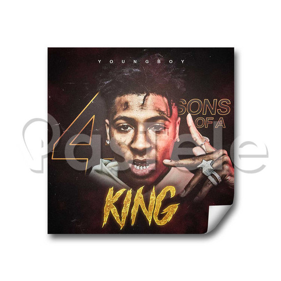 Youngboy Never Broke Again 4 Sons of a King Custom Personalized Stickers White Transparent Vinyl Decals