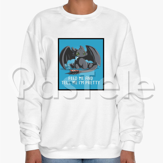 Toothless Custom Unisex Crewneck Sweatshirt Cotton Polyester Fabric Sweater