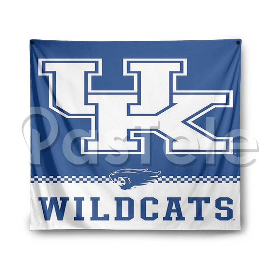 University of Kentucky Wildcats Custom Printed Silk Fabric Tapestry Indoor Wall Decor Hanging Home Art Decorative Wall Painting