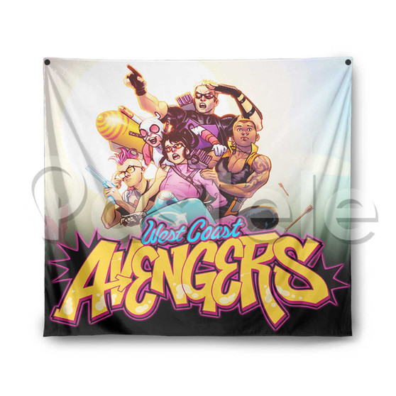 West Coast Avengers Custom Printed Silk Fabric Tapestry Indoor Wall Decor Hanging Home Art Decorative Wall Painting