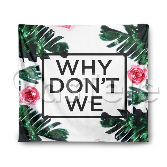 why don t we floral Custom Printed Silk Fabric Tapestry Indoor Wall Decor Hanging Home Art Decorative Wall Painting