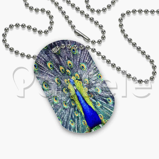 peacock Custom Art Personalized Dog Tags ID Name Tag Pet Tag