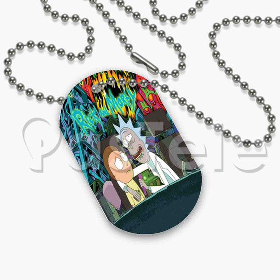 Rick and Morty Custom Art Personalized Dog Tags ID Name Tag Pet Tag