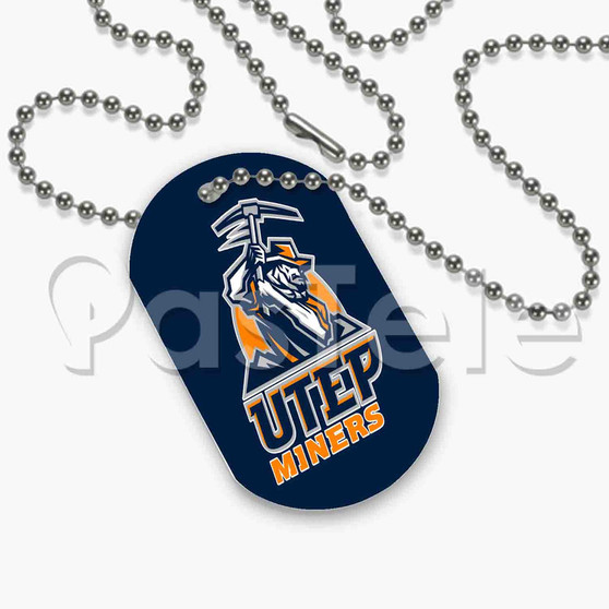 UTEP Miners Custom Art Personalized Dog Tags ID Name Tag Pet Tag