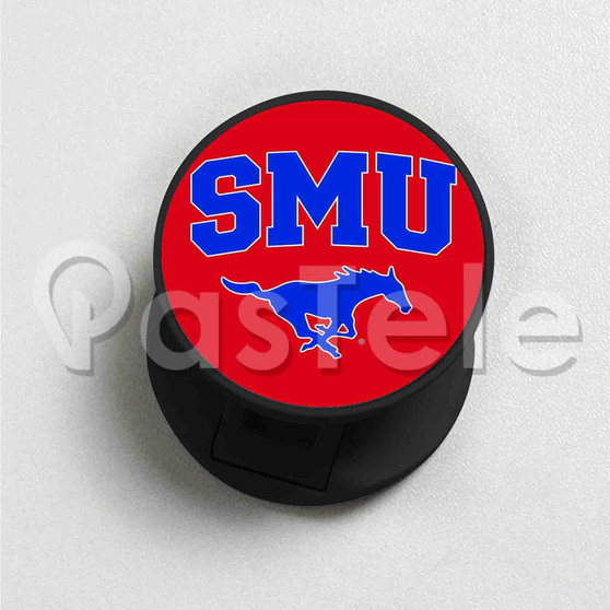 SMU Mustangs Custom Round Cell Phone Folding Finger Holder