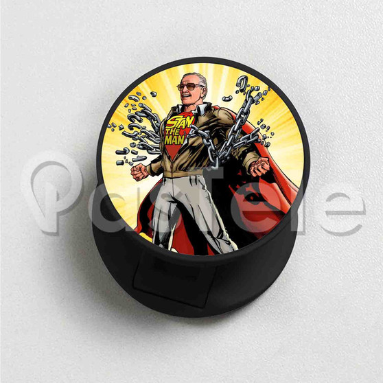 Stan Lee Stan The Man Custom Round Cell Phone Folding Finger Holder