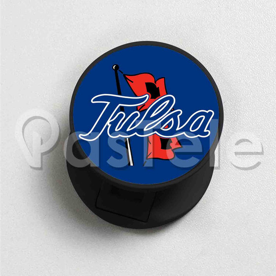 Tulsa Golden Hurricane Custom Round Cell Phone Folding Finger Holder