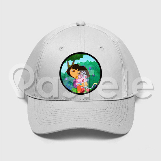 Dora Custom Unisex Twill Hat Embroidered Cap Black White