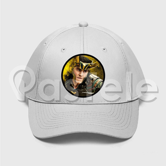 Loki Custom Unisex Twill Hat Embroidered Cap Black White