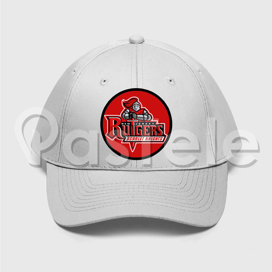 Rutgers Scarlet Knights Custom Unisex Twill Hat Embroidered Cap Black White