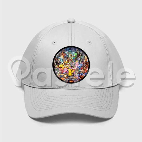 Super Smash Bros 2 Custom Unisex Twill Hat Embroidered Cap Black White