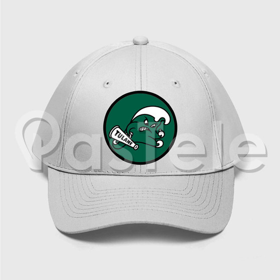 Tulane Green Wave Custom Unisex Twill Hat Embroidered Cap Black White