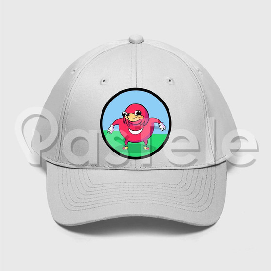 Ugandan Knuckles Custom Unisex Twill Hat Embroidered Cap Black White