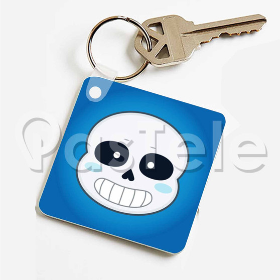 sans undertale Custom Personalized Art Keychain Key Ring Jewelry Necklaces Pendant Two Sides