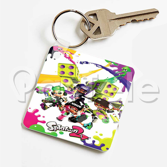 Splatoon 2 Custom Personalized Art Keychain Key Ring Jewelry Necklaces Pendant Two Sides