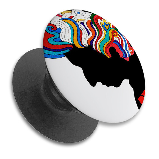 Pastele Milton Glaser Bob Dylan Poster Wall Decor Custom Personalized PopSockets Phone Grip Holder Pop Up Phone Stand