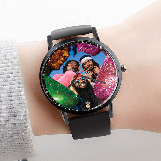 Pastele Vacation in Hell Flatbush Zombies Watch Custom Unisex Black Quartz Watch Premium Gift Box Watches