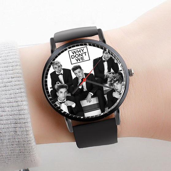 Pastele Why Don t We Watch Custom Unisex Black Quartz Watch Premium Gift Box Watches