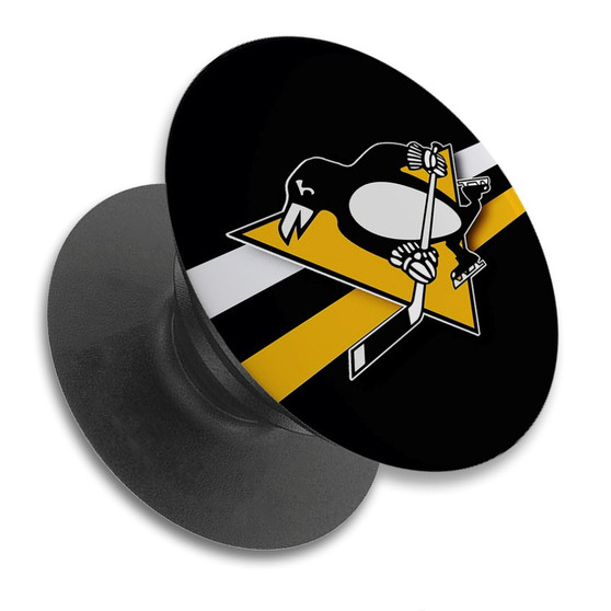 Pastele Pittsburgh Penguins NHL Custom Personalized PopSockets Phone Grip Holder Pop Up Phone Stand