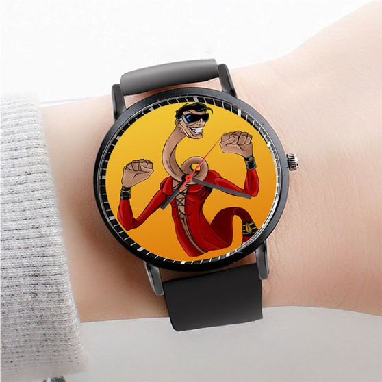 Pastele Plastic Man DC Comics Watch Custom Unisex Black Quartz Watch Premium Gift Box Watches