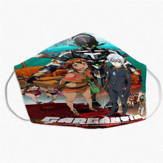 Pastele Gargantia on the Verdurous Planet Custom Fabric Face Mask Polyester Two Layers Cloth Washable Non-Surgical Protective Face Mask