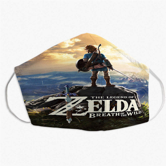Pastele The Legend of Zelda Breath of the Wild Custom Fabric Face Mask Polyester Two Layers Cloth Washable Non-Surgical Protective Face Mask