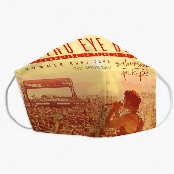 Pastele Third Eye Blind Summer Gods Tour Custom Fabric Face Mask Polyester Two Layers Cloth Washable Non-Surgical Protective Face Mask