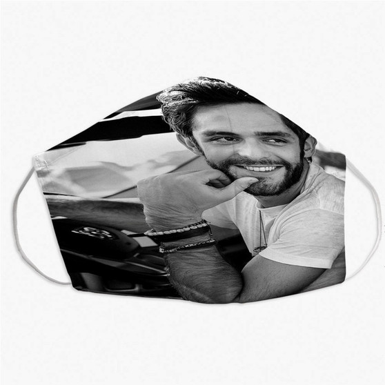 Pastele Thomas Rhett Custom Fabric Face Mask Polyester Two Layers Cloth Washable Non-Surgical Protective Face Mask
