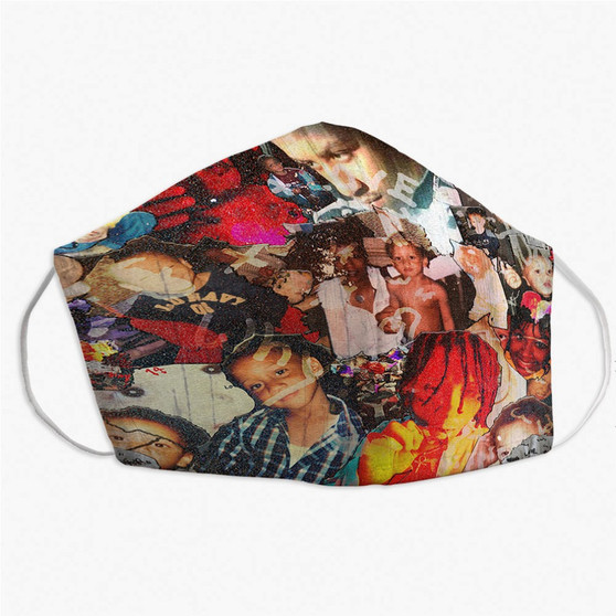 Pastele Trippie Redd A Love Letter To You Custom Fabric Face Mask Polyester Two Layers Cloth Washable Non-Surgical Protective Face Mask