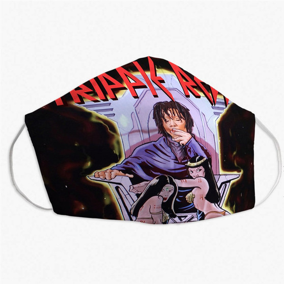 Pastele Trippie Redd Feat Tekashi69 Poles1469 Custom Fabric Face Mask Polyester Two Layers Cloth Washable Non-Surgical Protective Face Mask