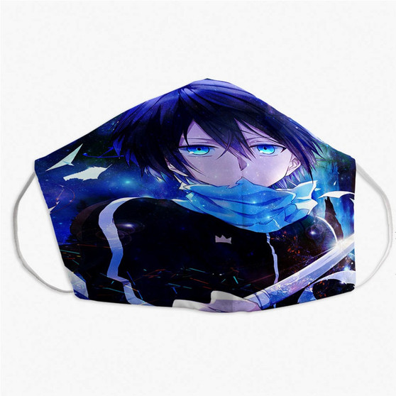Pastele Yato Noragami Custom Fabric Face Mask Polyester Two Layers Cloth Washable Non-Surgical Protective Face Mask