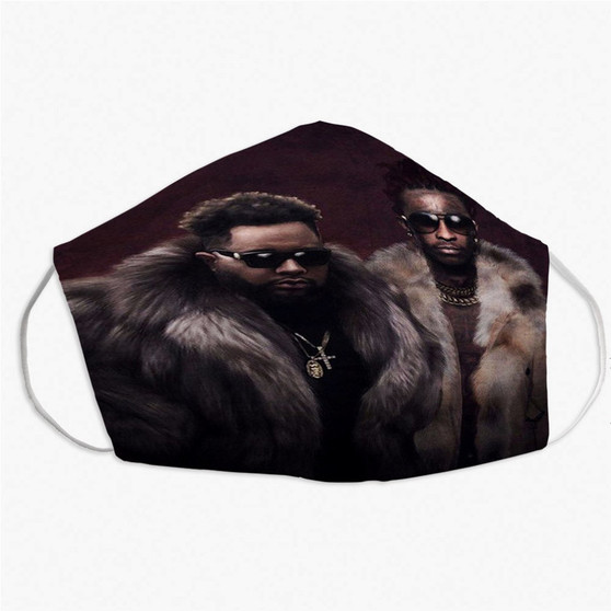 Pastele Young Thug Carnage Custom Fabric Face Mask Polyester Two Layers Cloth Washable Non-Surgical Protective Face Mask