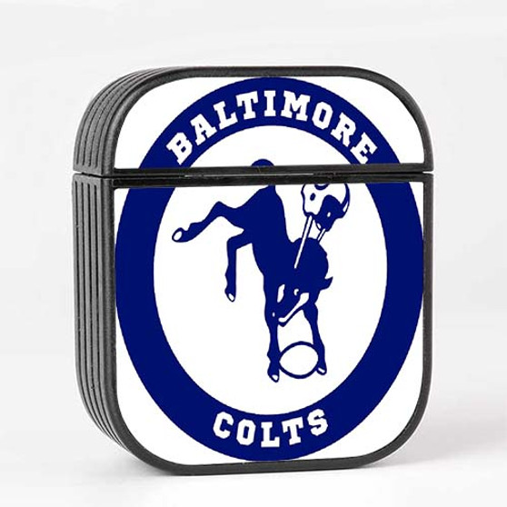 Pastele Baltimore Colts NFL Custom Personalized AirPods Case Apple AirPods Gen 1 AirPods Gen 2 AirPods Pro Protective Cover Sublimation