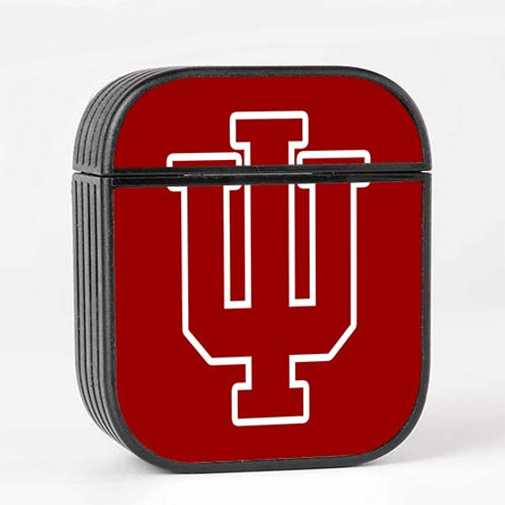 Pastele Indiana Hoosiers Custom Personalized AirPods Case Apple AirPods Gen 1 AirPods Gen 2 AirPods Pro Protective Cover Sublimation