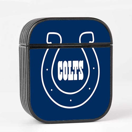 Pastele Indianapolis Colts NFL Art Custom Personalized AirPods Case Apple AirPods Gen 1 AirPods Gen 2 AirPods Pro Protective Cover Sublimation
