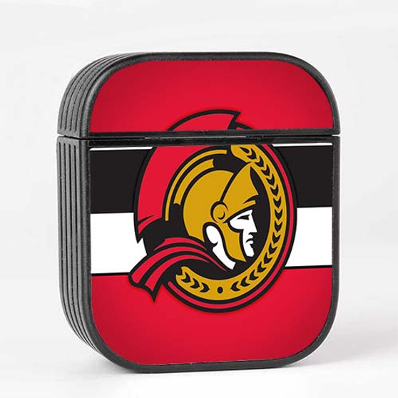 Pastele Ottawa Senators NHL Art Custom Personalized AirPods Case Apple AirPods Gen 1 AirPods Gen 2 AirPods Pro Protective Cover Sublimation