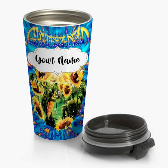 Pastele Grateful Dead Terrapin Sunflower Custom Personalized Name Steinless Steel Travel Mug