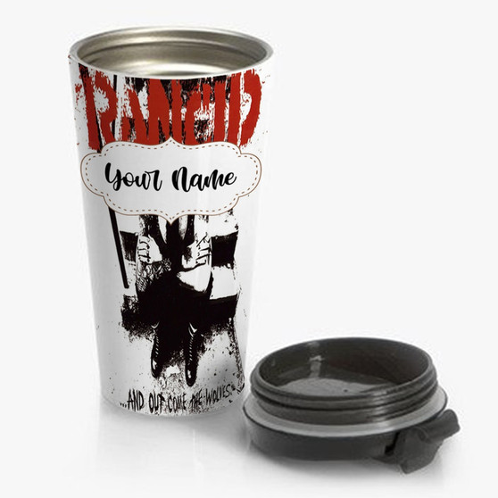 Pastele Rancid And Out Come The Wolves Custom Personalized Name Stainless Steel Travel Mug