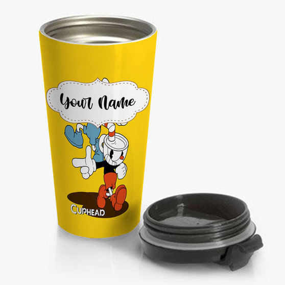 Pastele Cuphead Art Custom Personalized Name Steinless Steel Travel Mug