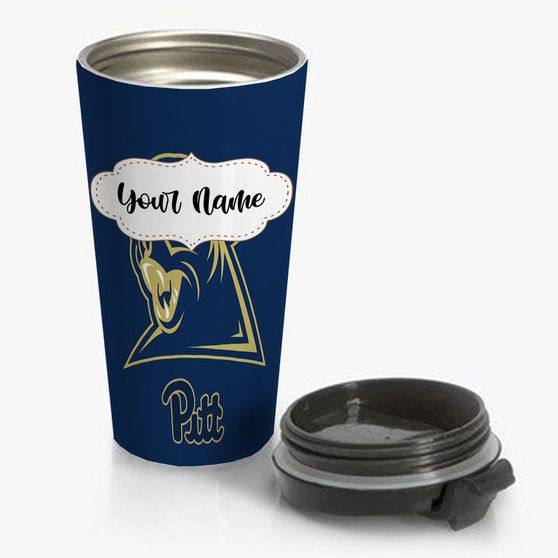 Pastele Pittsburgh Panthers Custom Personalized Name Stainless Steel Travel Mug