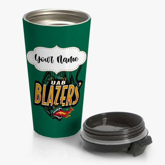 Pastele UAB Blazers Custom Personalized Name Steinless Steel Travel Mug