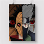 Pastele Naruto Shippuden Tobi and Kakashi Custom Personalized Silk Poster Print Wall Decor 20 x 13 Inch 24 x 36 Inch Wall Hanging Art Home Decoration