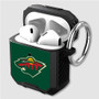 Pastele Minnesota Wild NHL Art Custom Personalized Airpods Case Shockproof Cover The Best Smart Protective Cover With Ring AirPods Gen 1 2 3 Pro Black Pink Colors