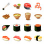 Pastele Asian Food Sushi Icon Clipart PNG Eps 300 Dpi File Collection Editable Printable Artwork Vector Design Graphics Transparent Background Scrapbook Print Paper Product T-Shirt Tank Top Wall Decor Stickers Greeting Card Birthday Digital Download