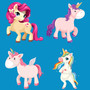 Pastele Cute Unicorn Standing Pose Clipart Collection Set of Digital Download Editable Artwork Ready to Use PNG EPS 300 Dpi File Bundles Clip Art for Wallpaper Wall Decor T-Shirt Clothing Fabric Print Embroidery Paper products Invitations Stickers
